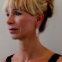 Serengeti Topaz Drop Earrings on Super Model