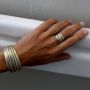 Ribbon Fanned Cuff - handmade sterling silver bracelet for women on Super Model