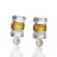 Bamboo Stud Pearl Earrings