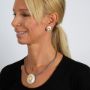 Volcano Silver Necklace on Super Model