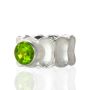 Bamboo Silver Peridot Ring, Gemstone Ring, Unique Rings, Artisian Rings, Handmade Silver Rings, Sterling Silver Rings, Oliver Schnoor Handmade Jewelry