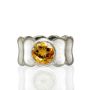 Bamboo Silver Citrine Ring, Gemstone Ring, Unique Rings, Artisian Rings, Handmade Silver Rings, Sterling Silver Rings, Oliver Schnoor Handmade Jewelry