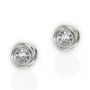 Picture of Rose Stud Silver Earrings